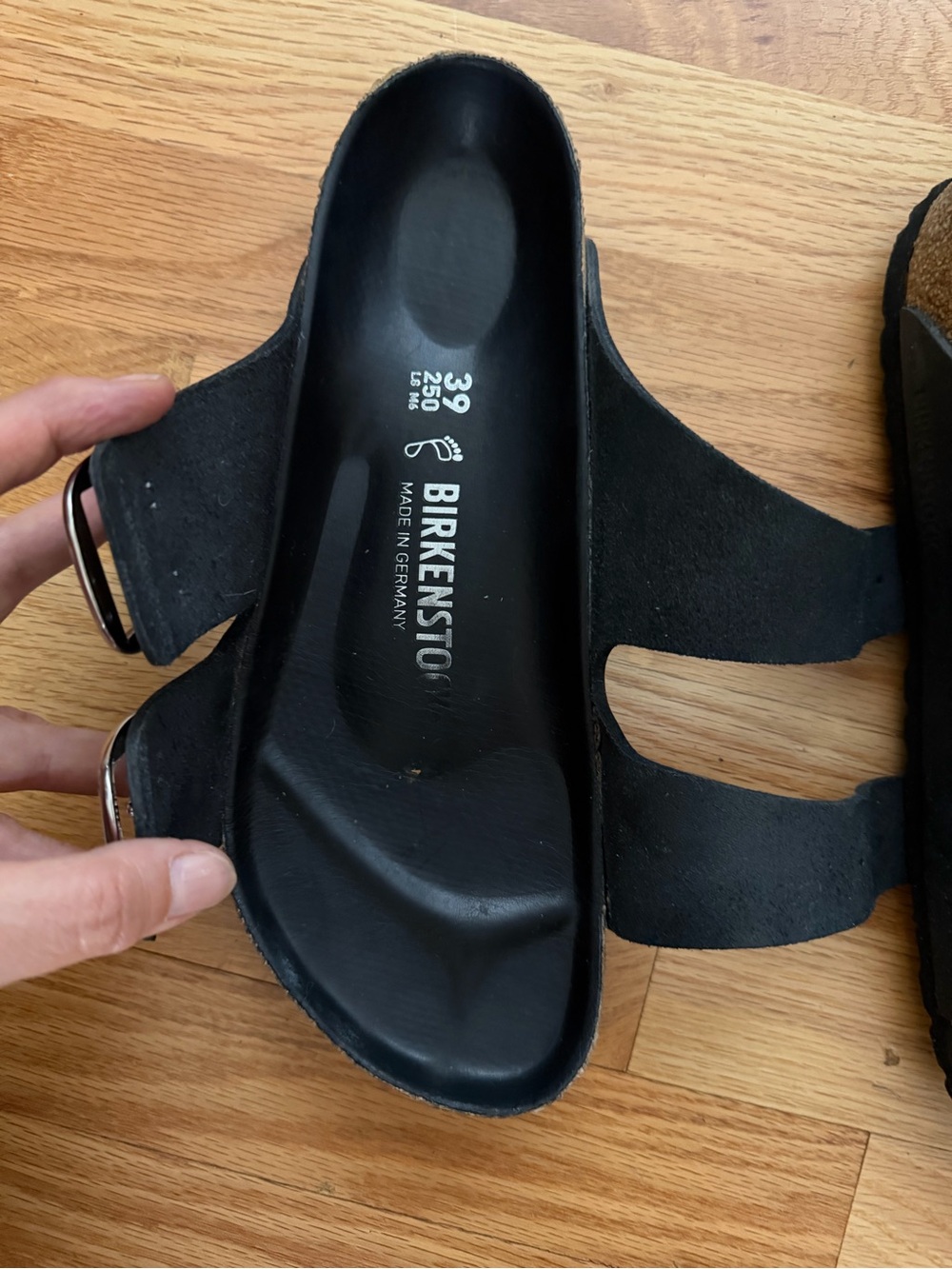 Birkenstock Arizona Big Buckle Sandals - Black Oiled Leather - Picture 8 of 12